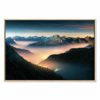 Misty Mountain Clouds Landscape Canvas Print
