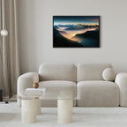 Misty Mountain Clouds Landscape Canvas Print