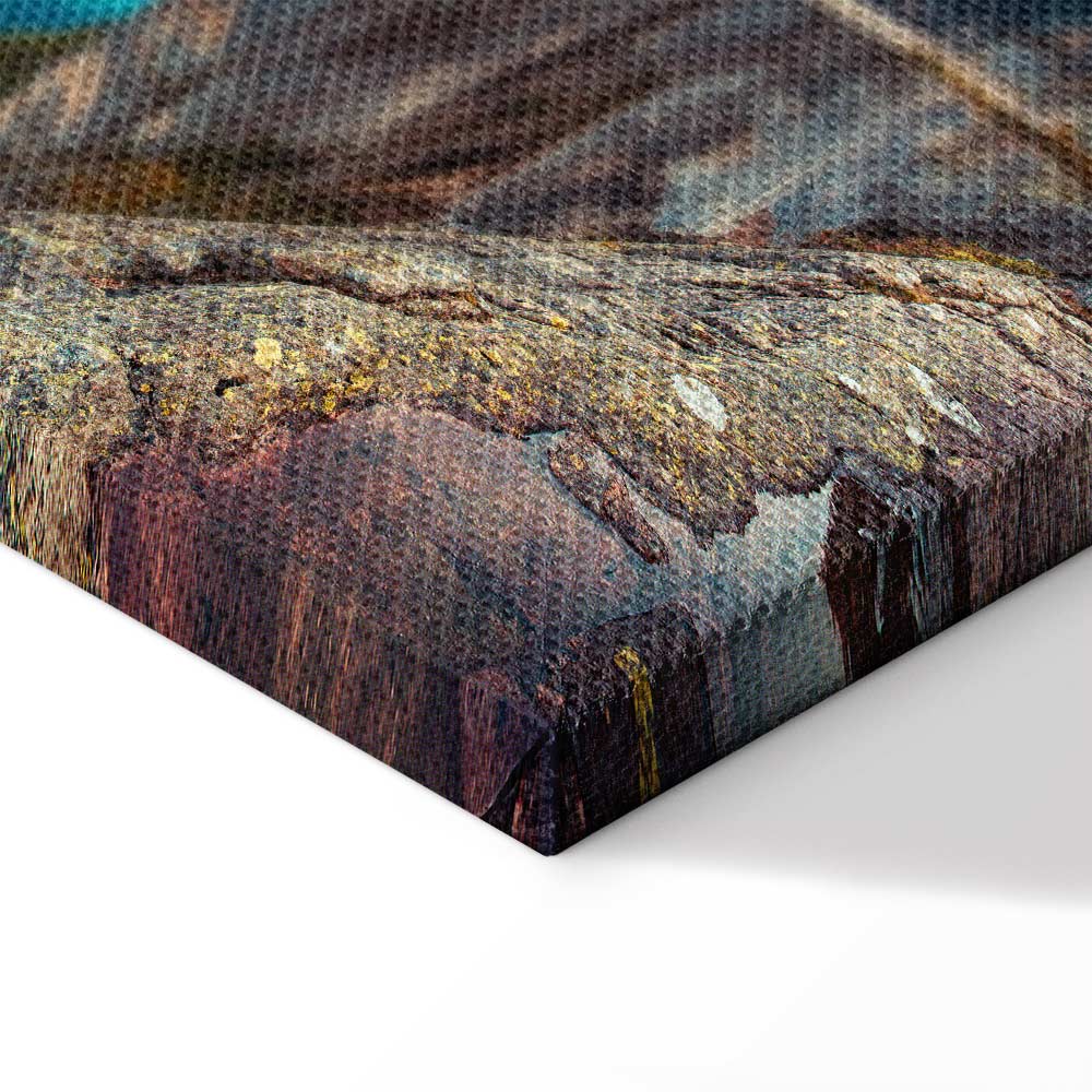 Rock City River Cliff Landscape Canvas Print