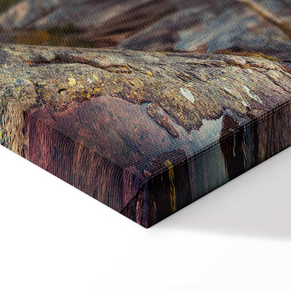 Rock City River Cliff Landscape Canvas Print