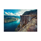 Rock City River Cliff Landscape Canvas Print