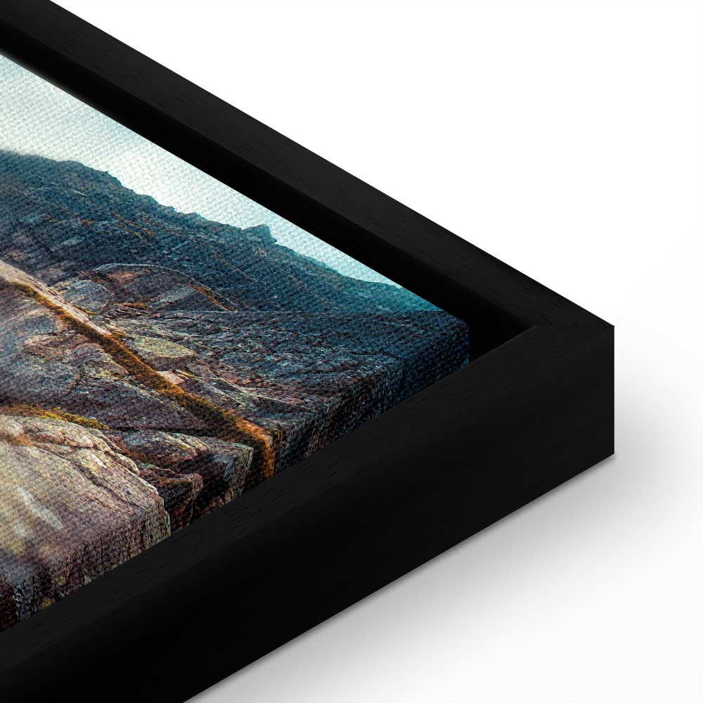 Rock City River Cliff Landscape Canvas Print