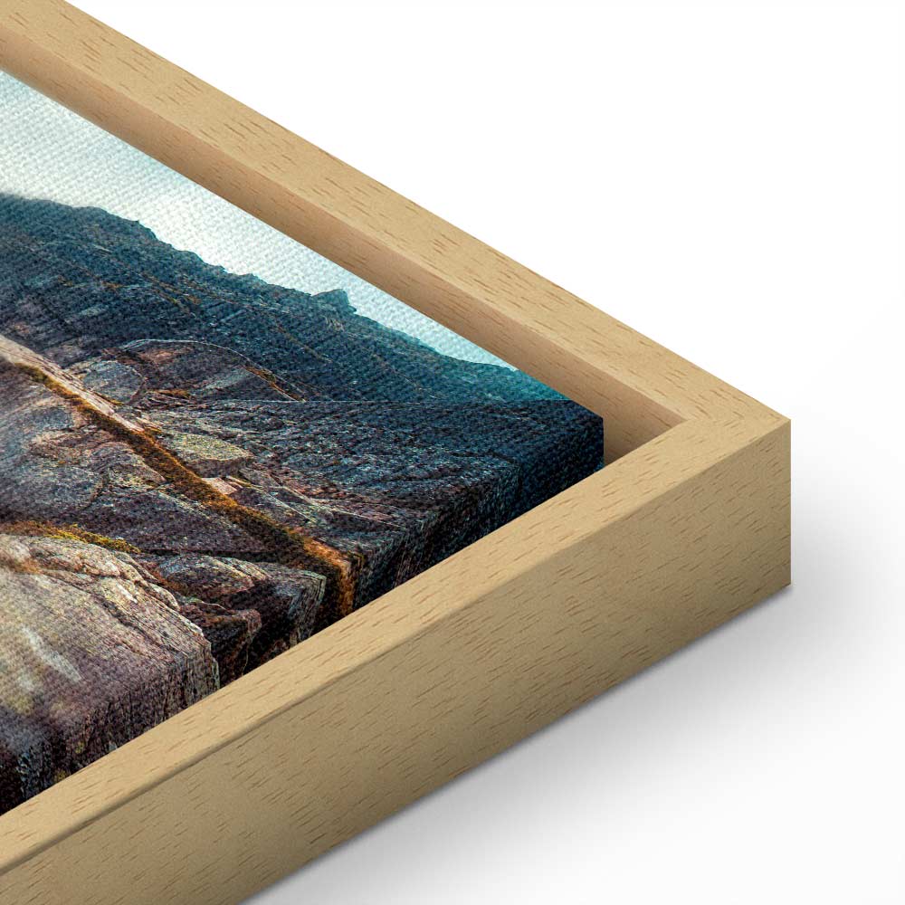 Rock City River Cliff Landscape Canvas Print