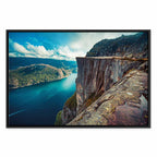 Rock City River Cliff Landscape Canvas Print