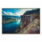 Rock City River Cliff Landscape Canvas Print
