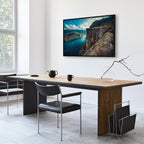 Rock City River Cliff Landscape Canvas Print