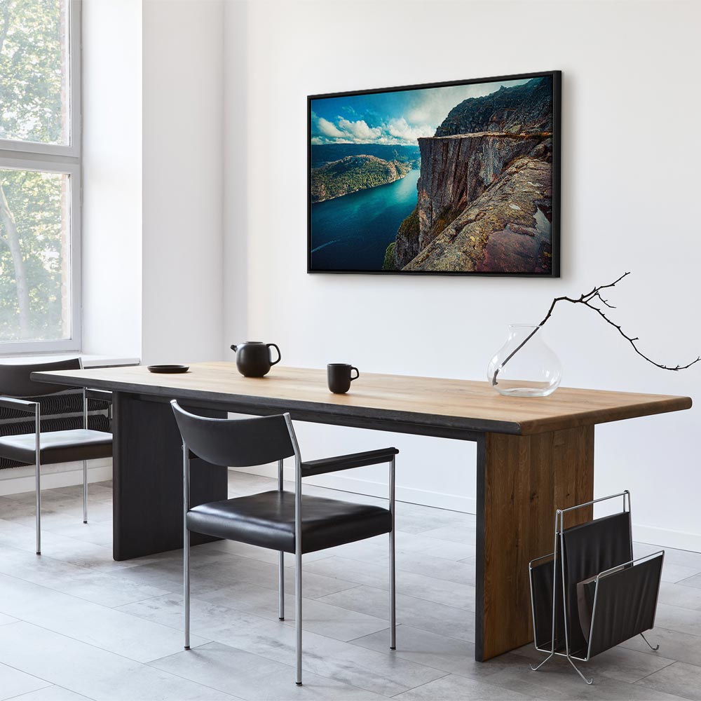 Rock City River Cliff Landscape Canvas Print