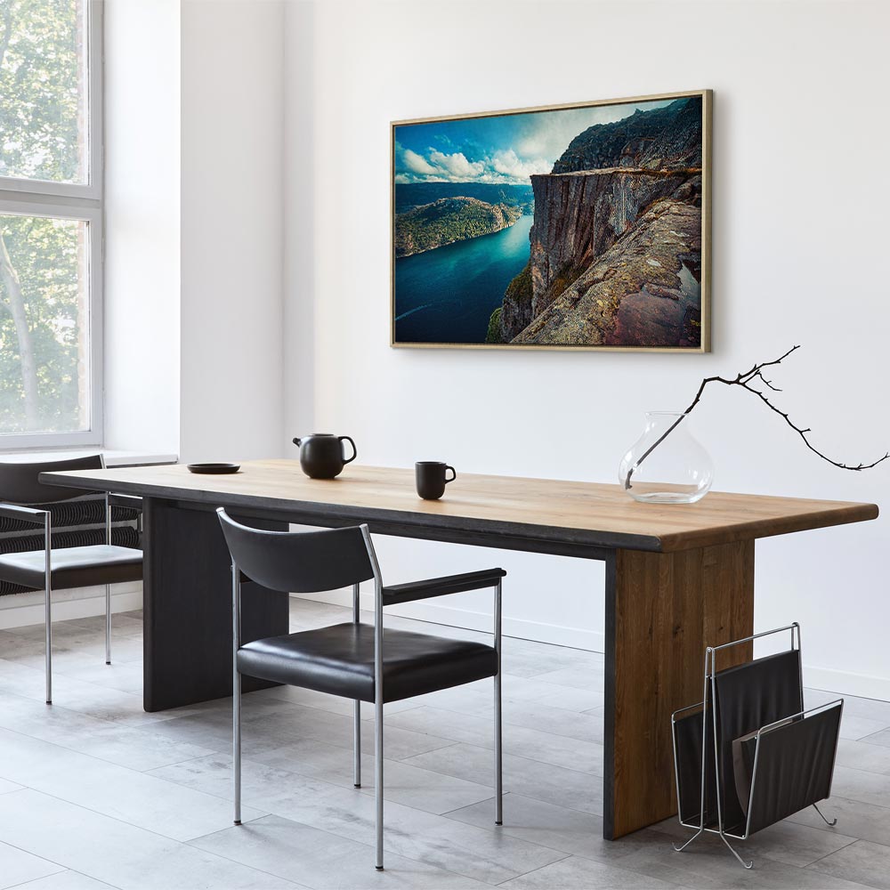 Rock City River Cliff Landscape Canvas Print