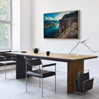 Rock City River Cliff Landscape Canvas Print