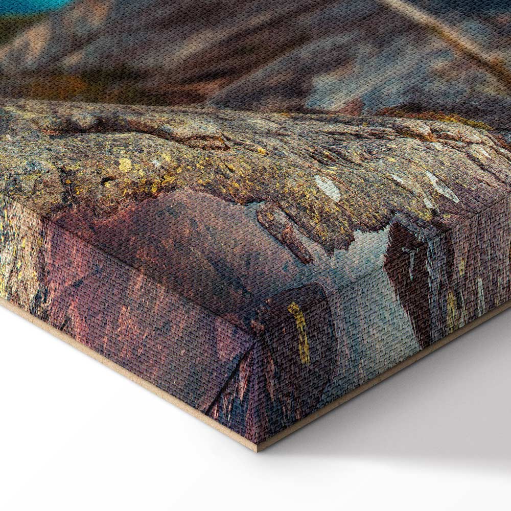 Rock City River Cliff Landscape Canvas Print