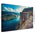 Rock City River Cliff Landscape Canvas Print
