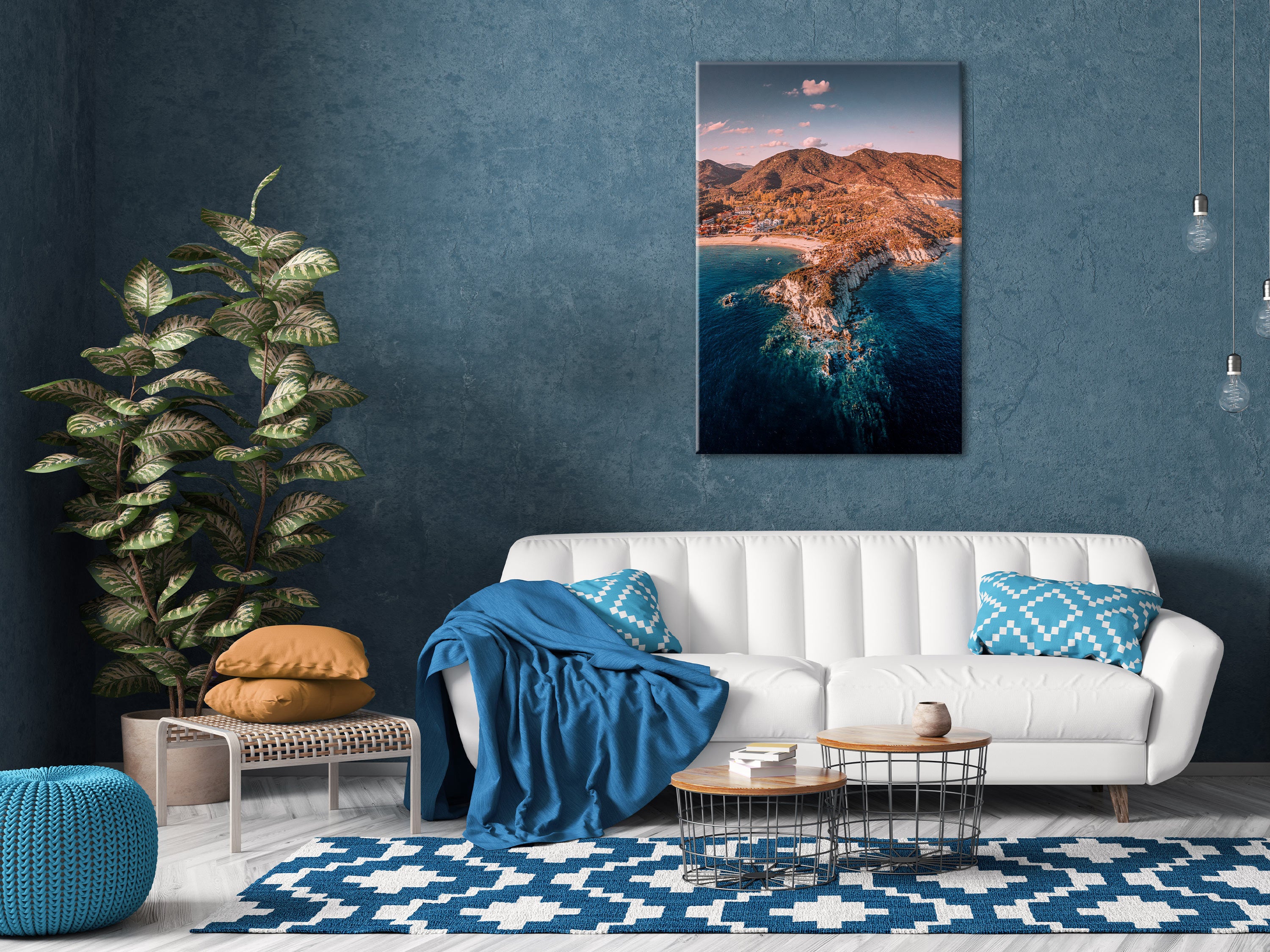 Canvas Print Cliff in Kalamitsi Vertical