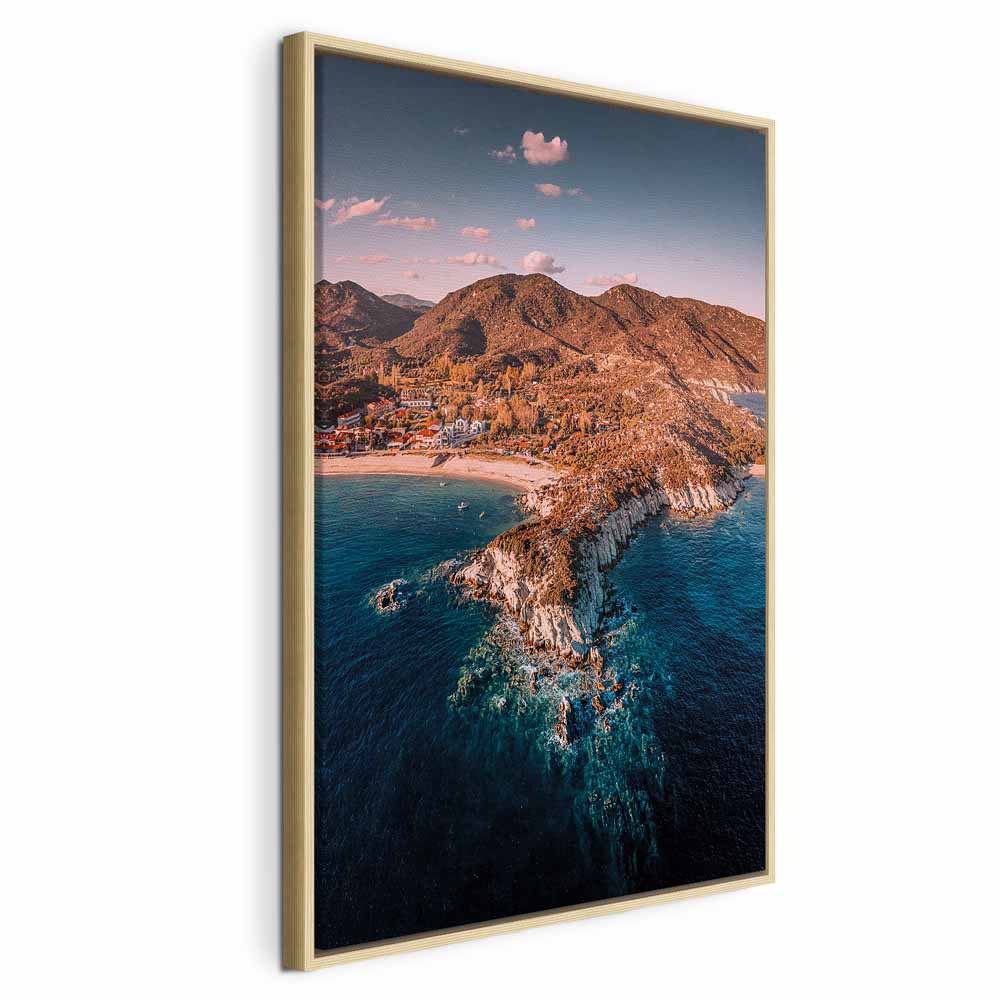 Kalamitsi Sea Cliff Landscape Canvas Print