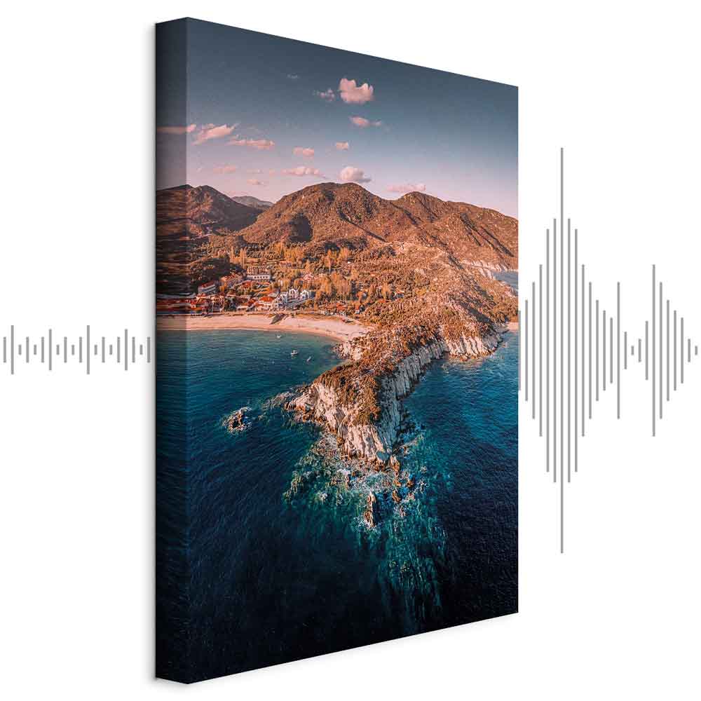 Kalamitsi Sea Cliff Landscape Canvas Print