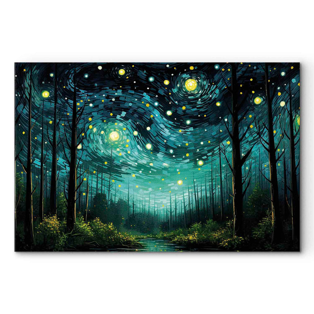 Starry Night Modern Landscape DIY Large Canvas Print