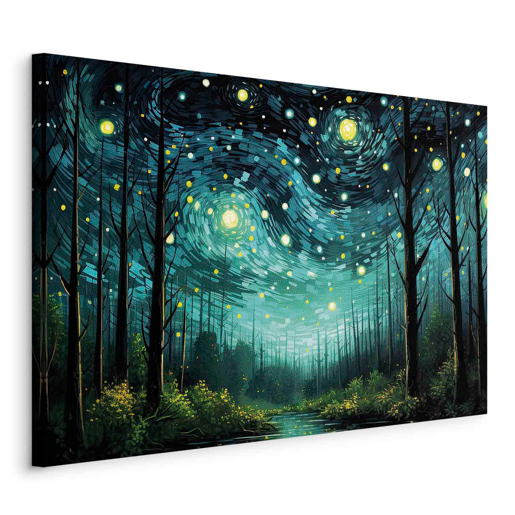 Starry Night Modern Landscape DIY Large Canvas Print