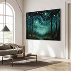 Starry Night Modern Landscape DIY Large Canvas Print