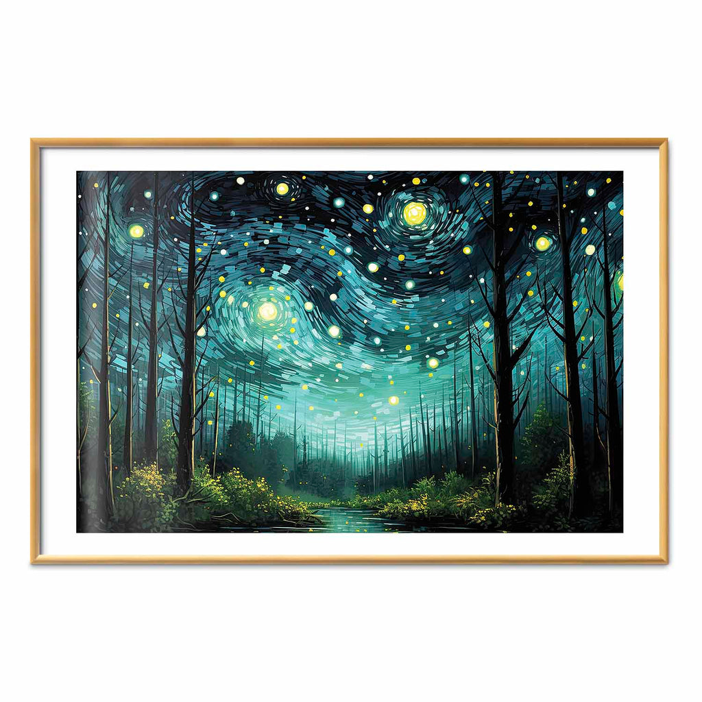 Contemporary Starry Night Sky Poster