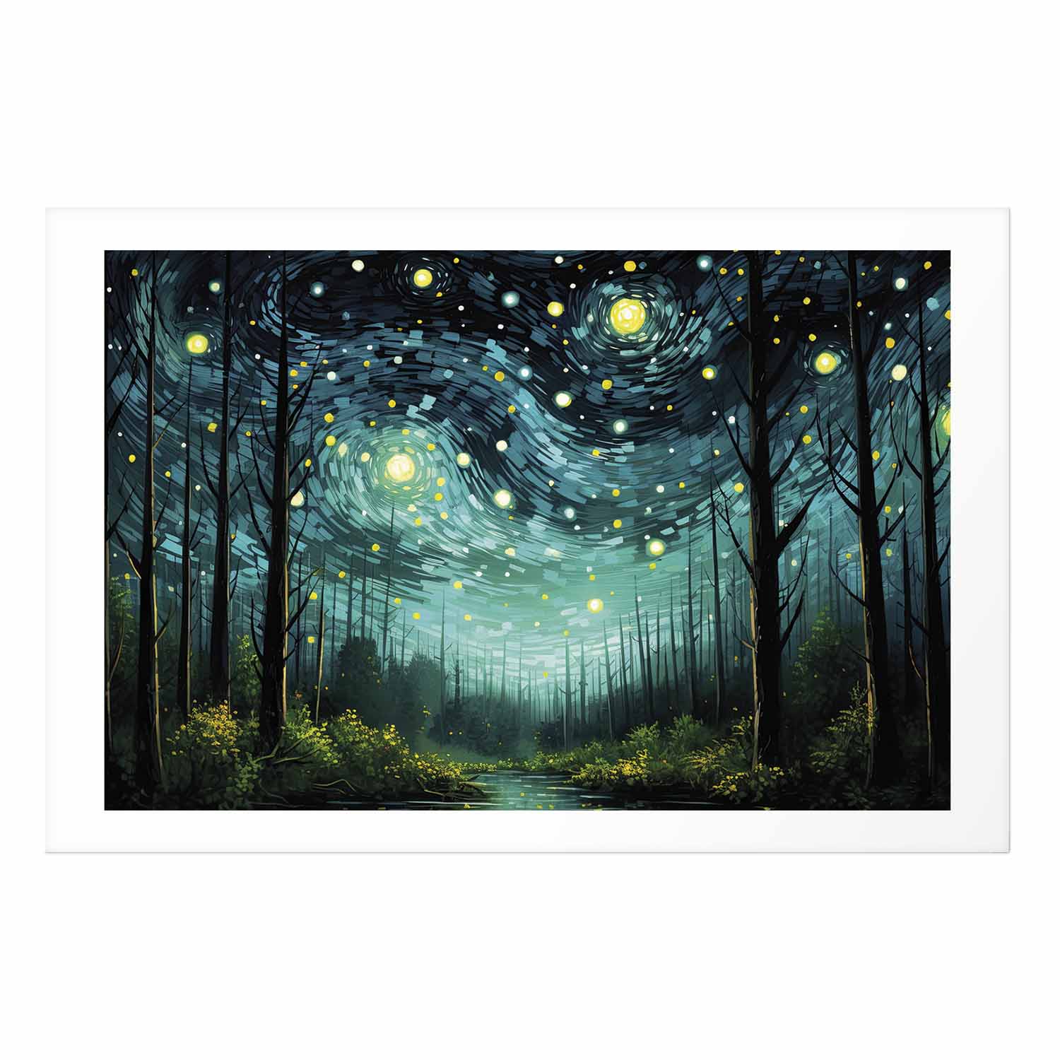 Contemporary Starry Night Sky Poster