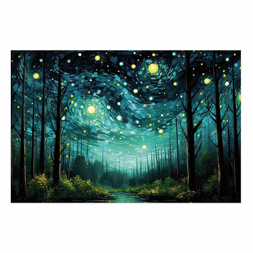 Contemporary Starry Night Sky Poster