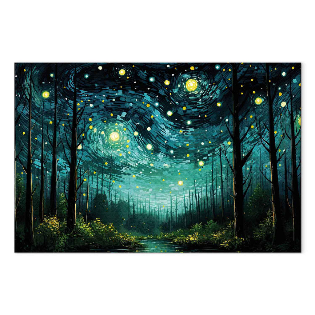 Starry Night Sky Contemporary Canvas Print