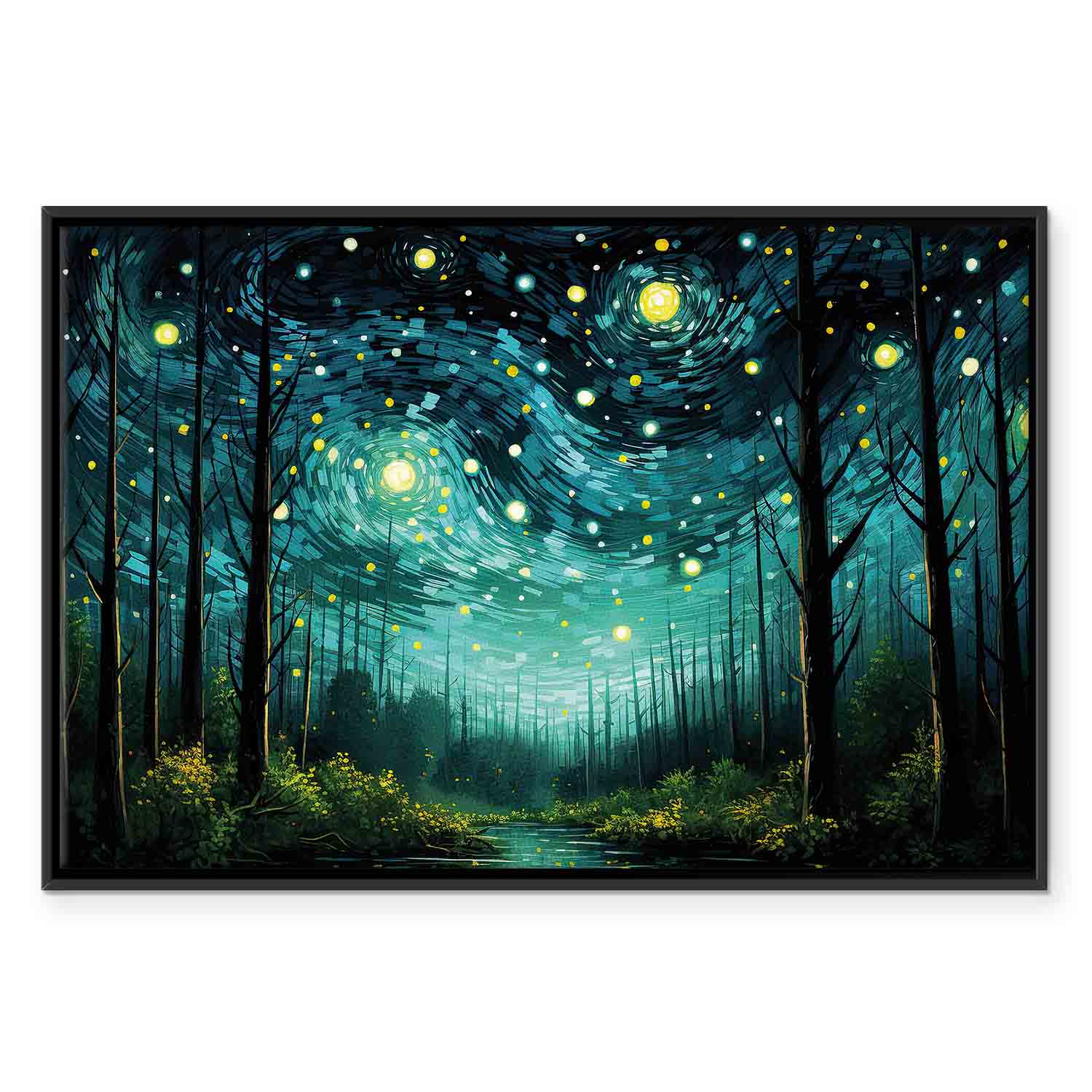 Starry Night Sky Contemporary Canvas Print