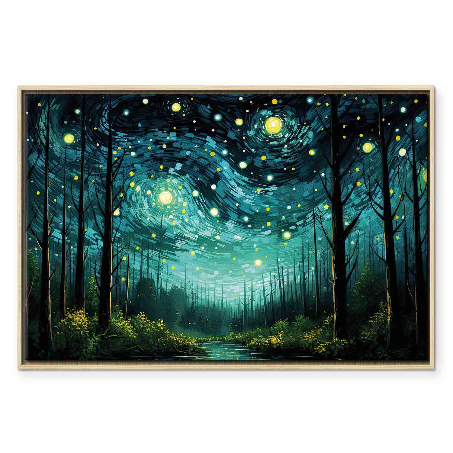 Starry Night Sky Contemporary Canvas Print