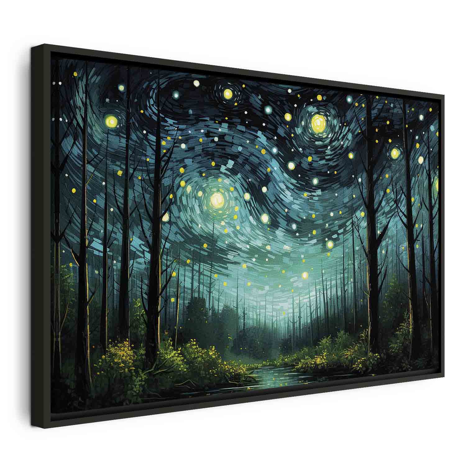 Starry Night Sky Contemporary Canvas Print