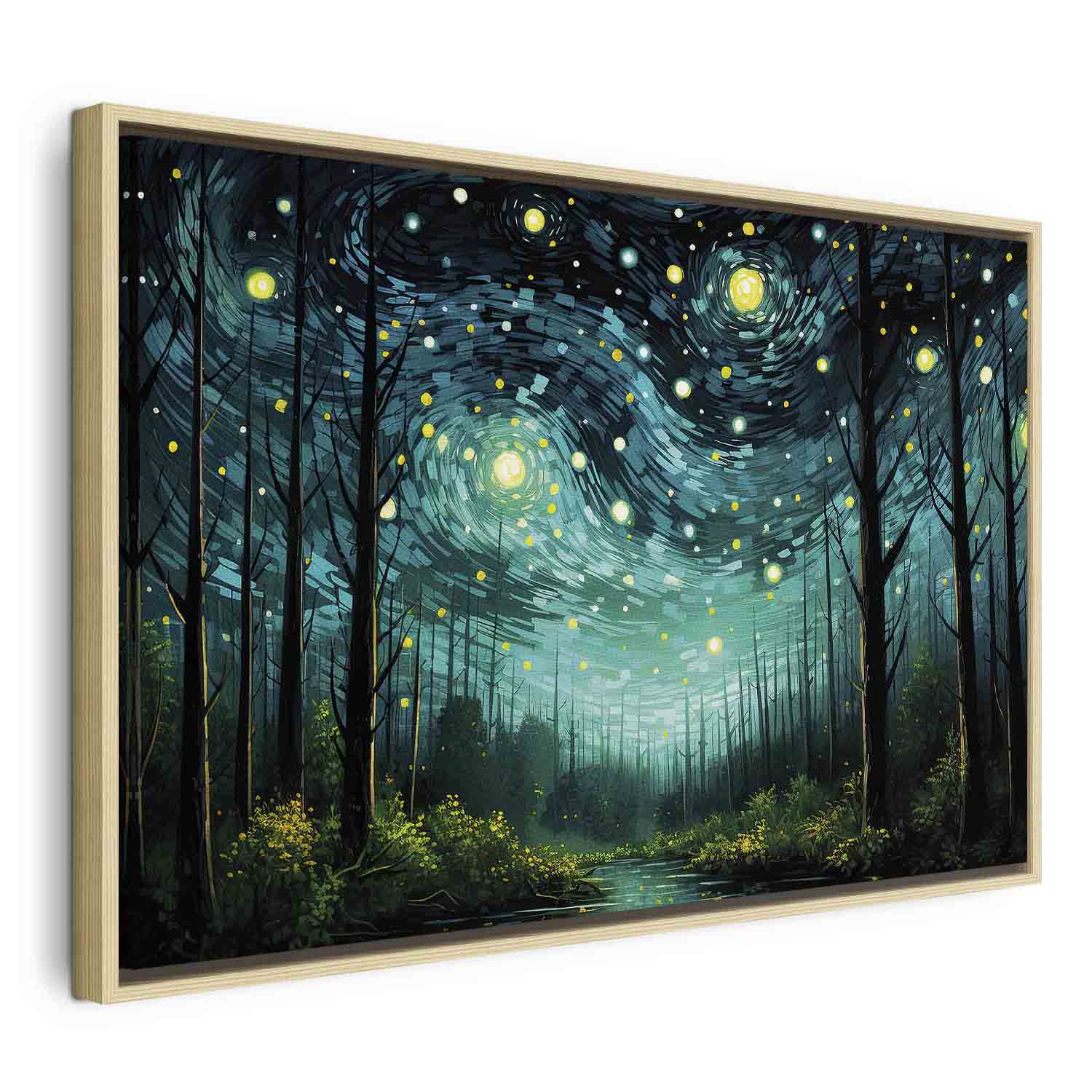 Starry Night Sky Contemporary Canvas Print