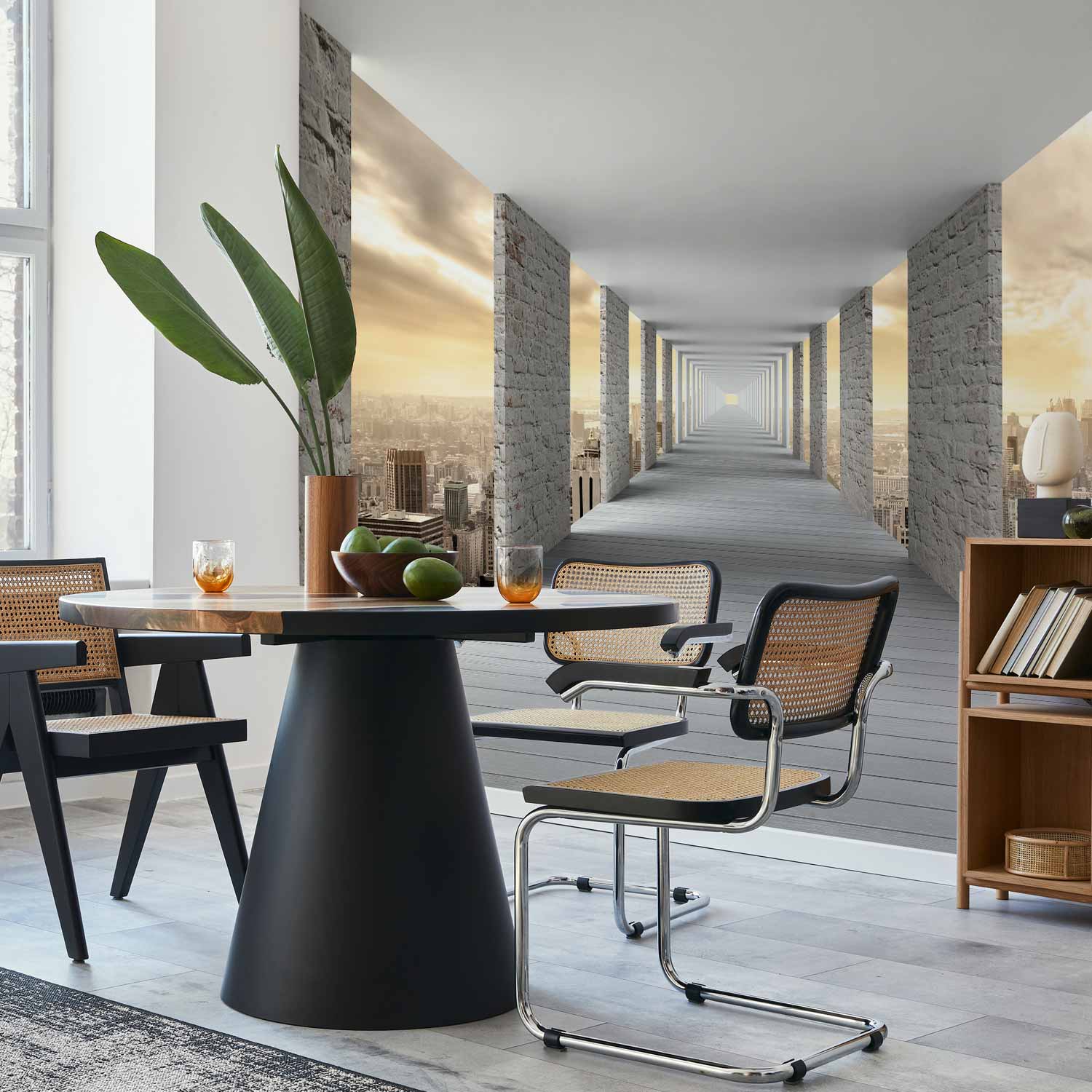 3D Sky Corridor Architecture Wall Mural