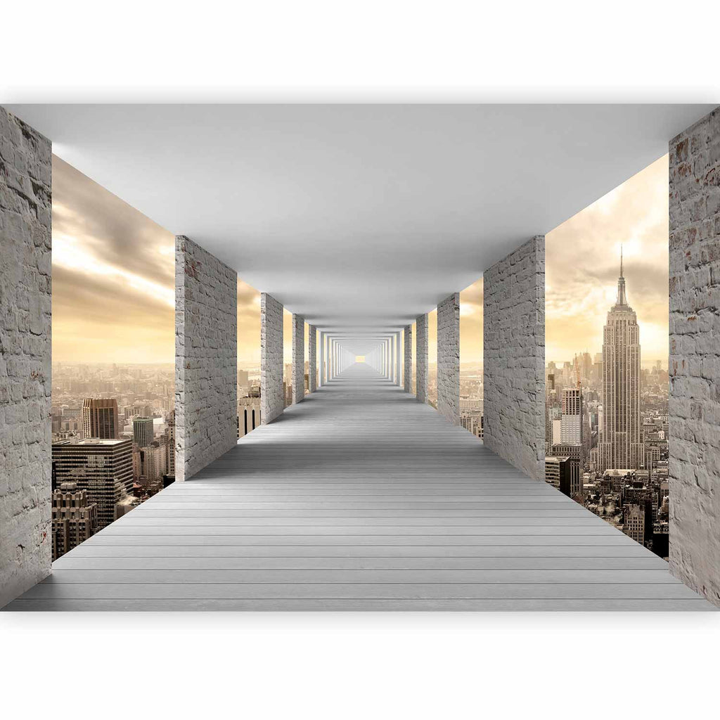 3D Sky Corridor Architecture Wall Mural