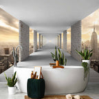 3D Sky Corridor Architecture Wall Mural
