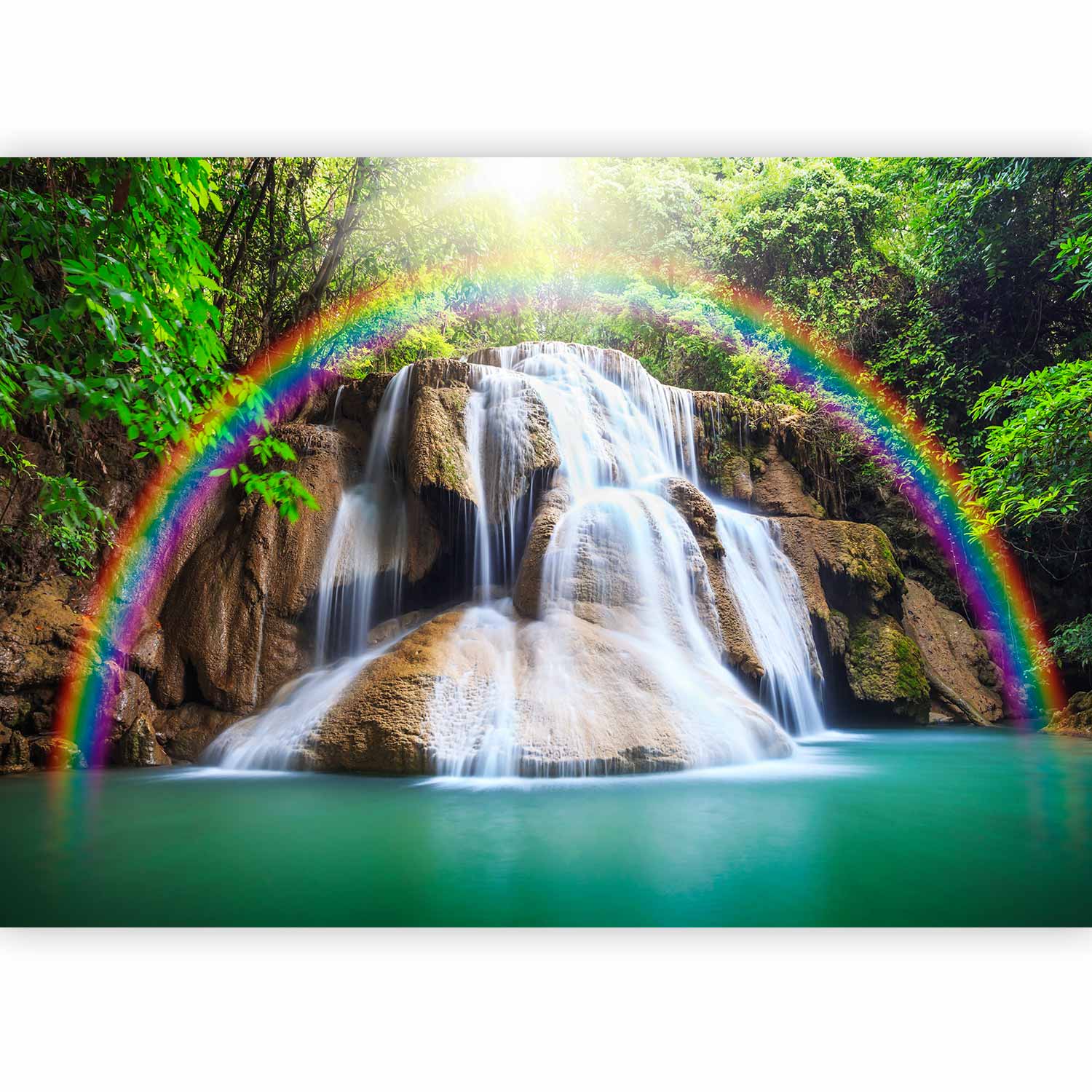 Colourful Waterfall Landscape Wall Mural