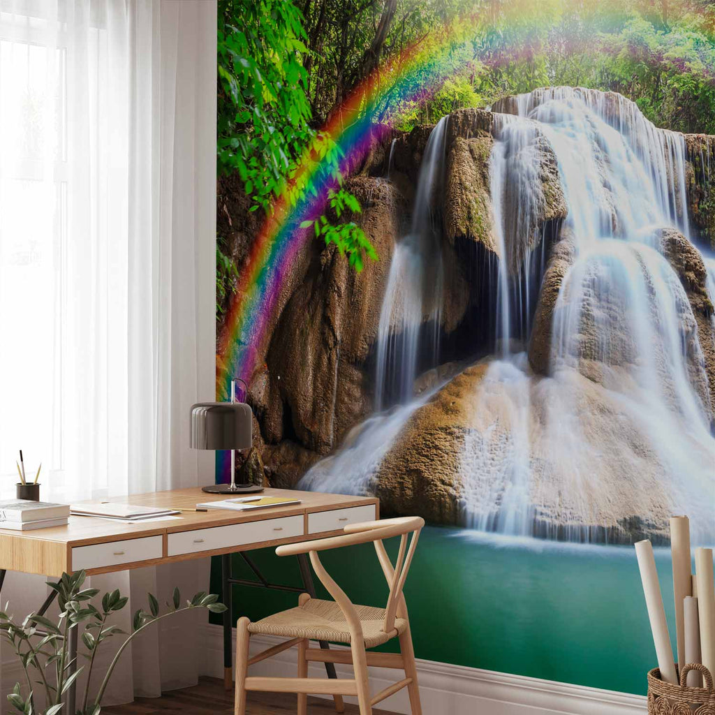 Colourful Waterfall Landscape Wall Mural