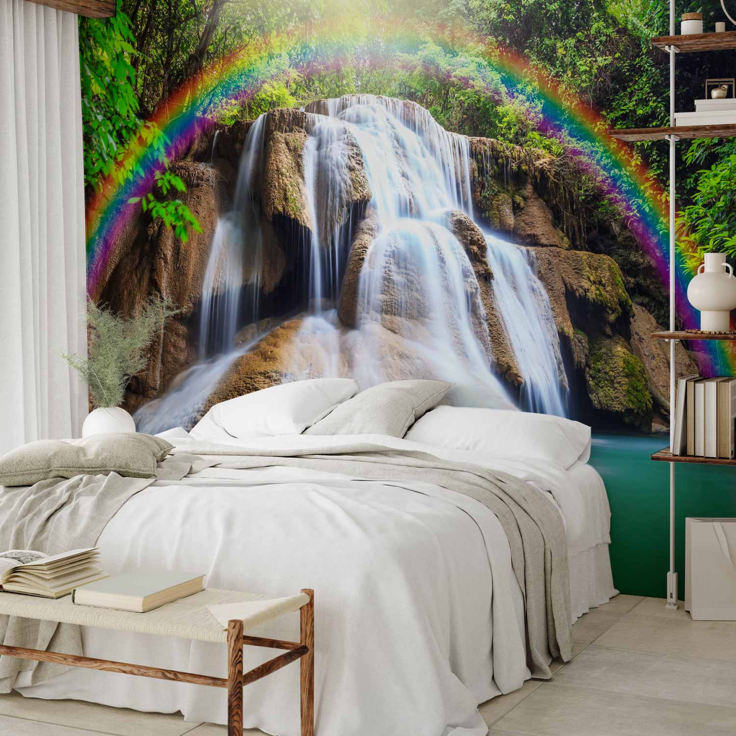 Colourful Waterfall Landscape Wall Mural