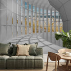 3D Seaside Bastion Corridor Wall Mural