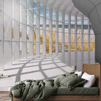 3D Seaside Bastion Corridor Wall Mural