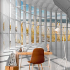 3D Seaside Bastion Corridor Wall Mural