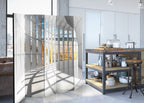 Seaside Corridor Architecture 5-Panel Room Divider