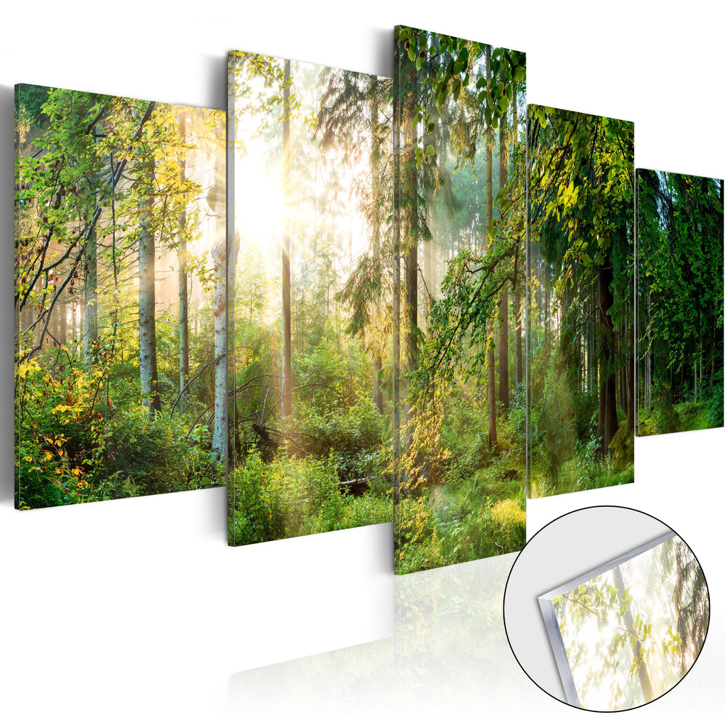 Green Forest Sanctuary Landscape Acrylic Print