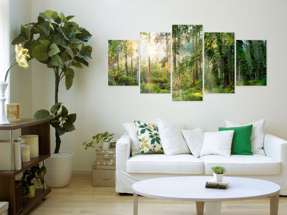 Green Forest Sanctuary Landscape Acrylic Print