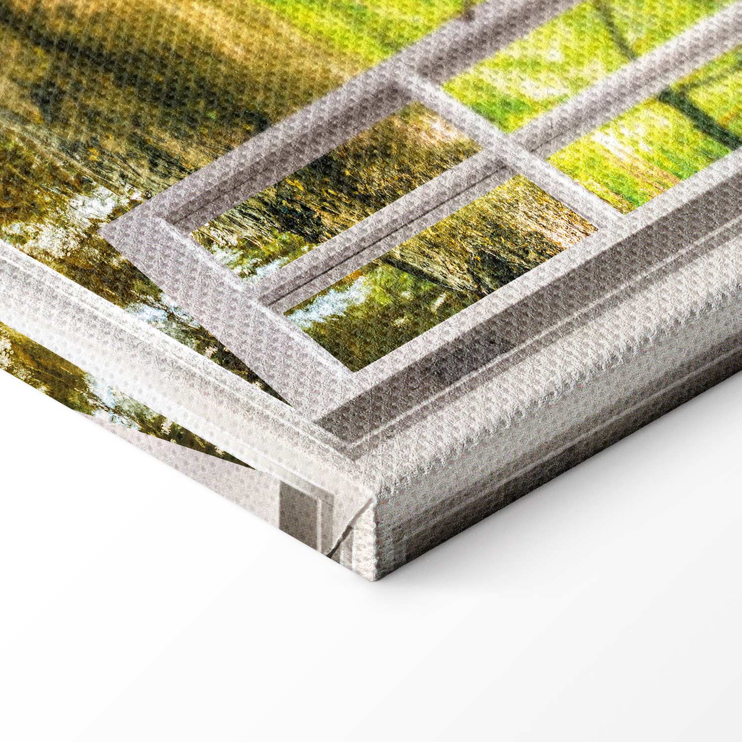 Forest River Window Landscape Canvas Print