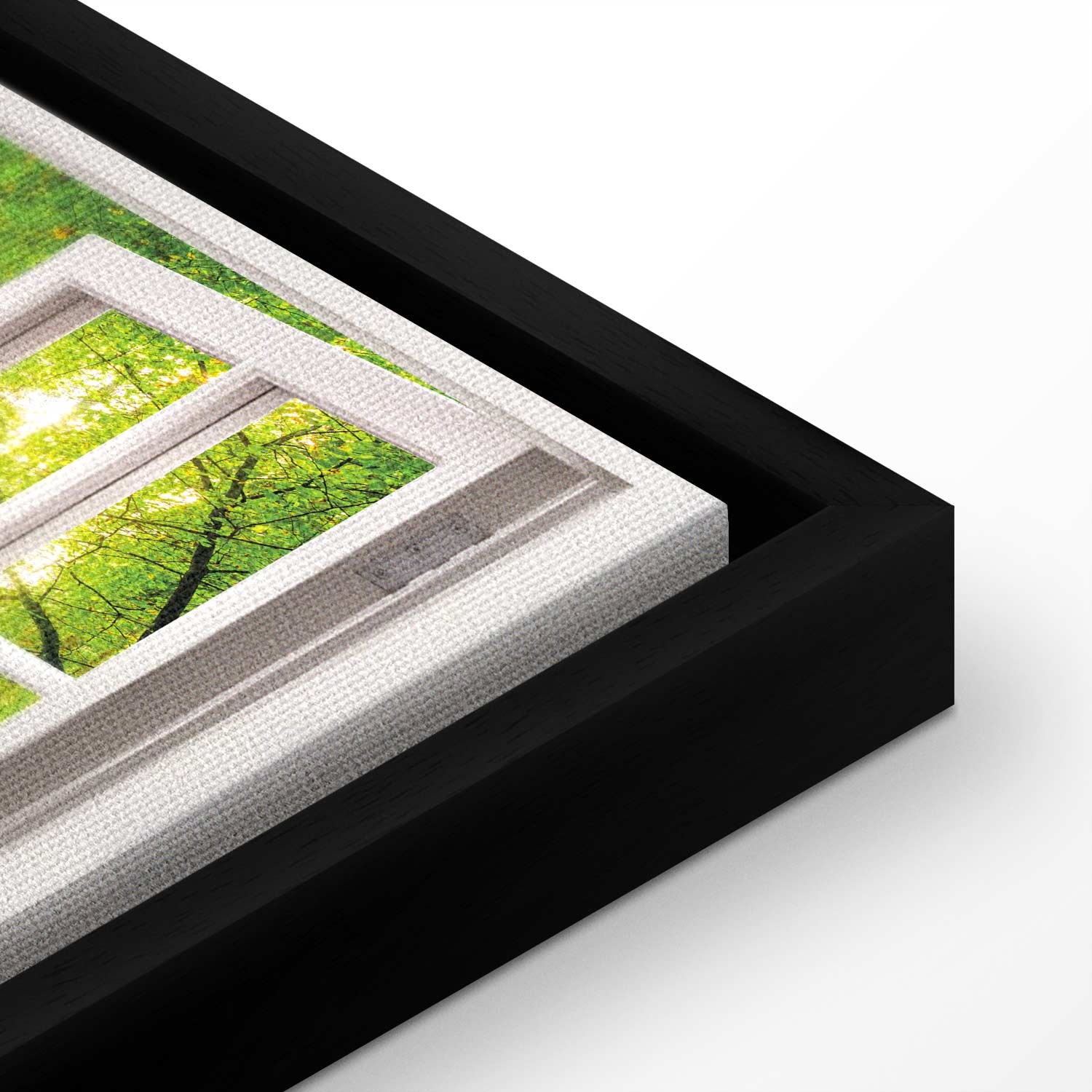 Forest River Window Landscape Canvas Print