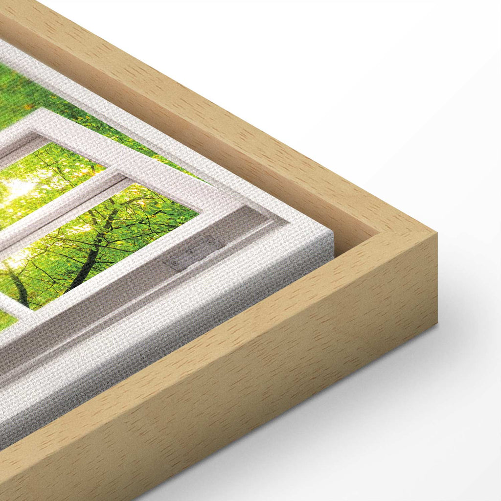 Forest River Window Landscape Canvas Print