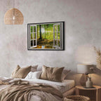 Forest River Window Landscape Canvas Print