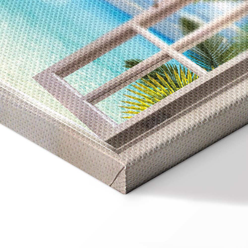 Window Sea View Landscape Canvas Print