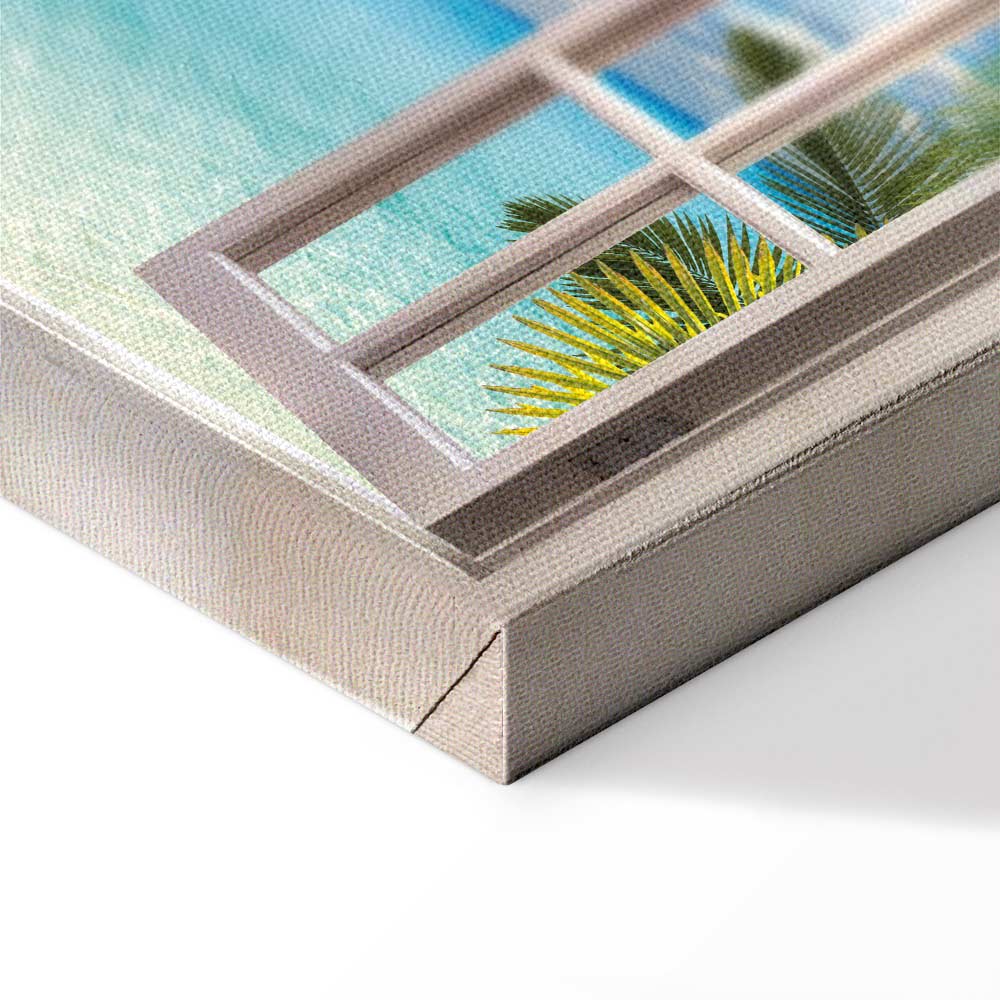 Window Sea View Landscape Canvas Print