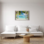 Window Sea View Landscape Canvas Print