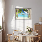Window Sea View Landscape Canvas Print