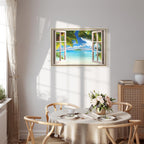 Window Sea View Landscape Canvas Print